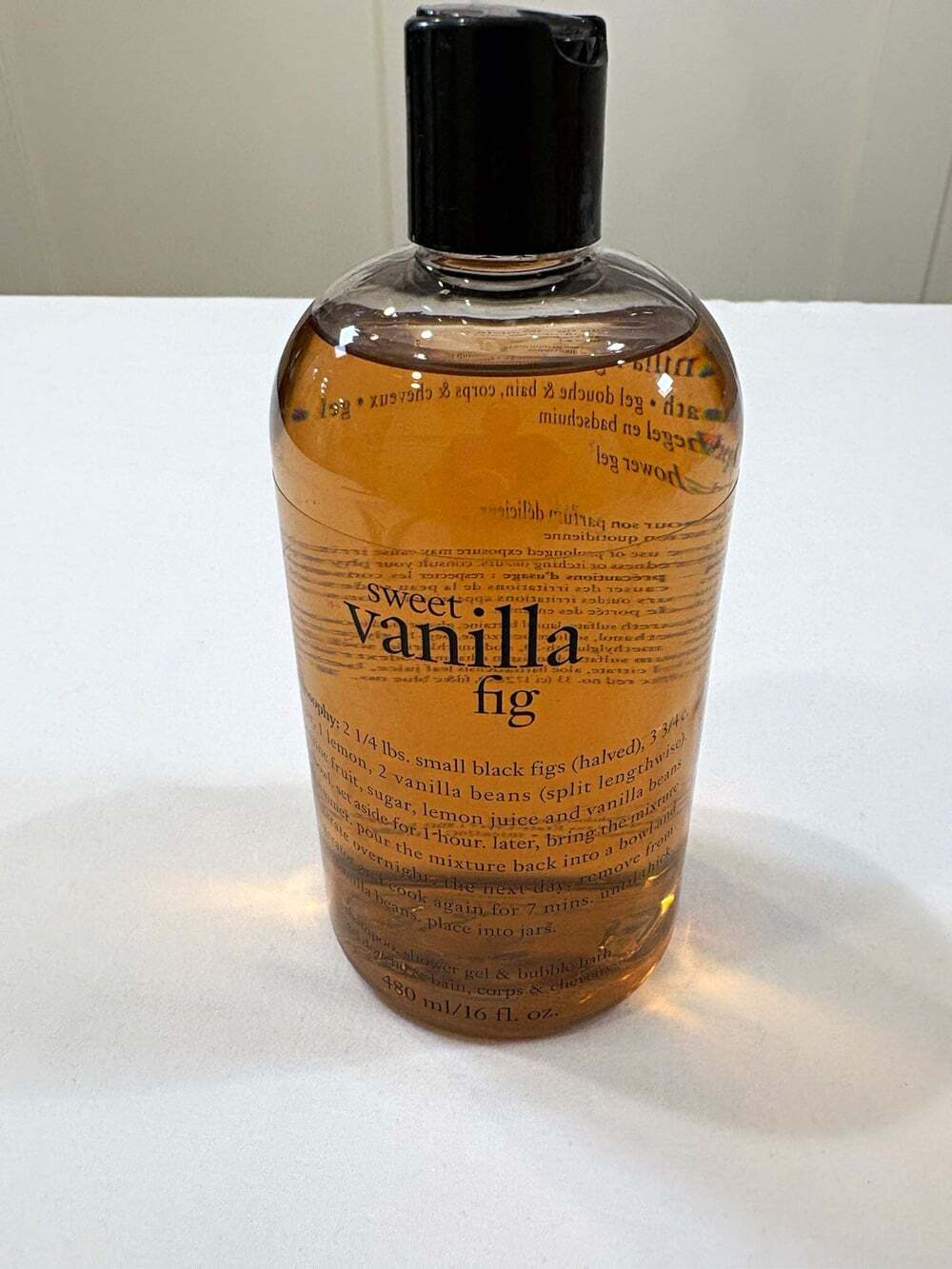 Philosophy Sweet Vanilla Fig Shower Gel & Bubble Bath Gel 16 fl oz